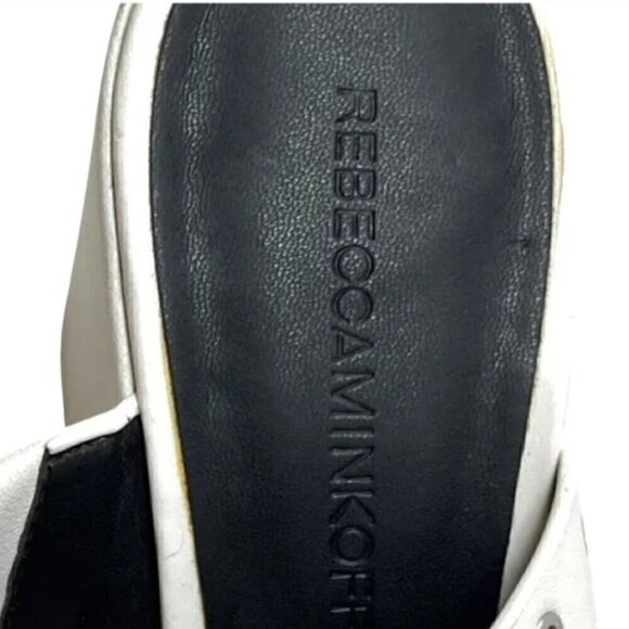 Rebecca Minkoff Carter White Grommet Strappy Chunky Heel Sandals - Size 8 - Picture 7 of 8